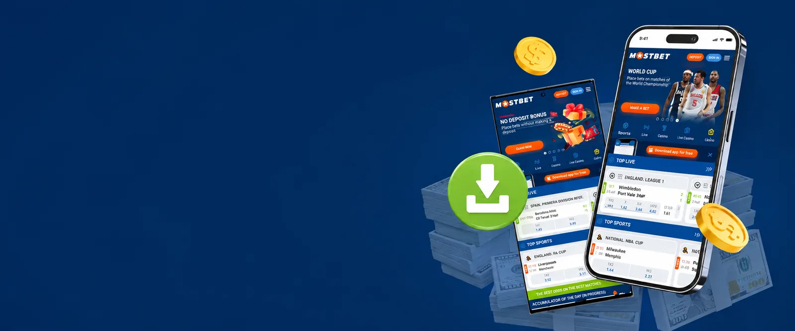 Mostbet mobil tətbiqi Android və iOS telefonda